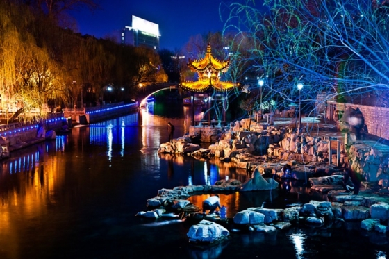 濟南環城河夜景